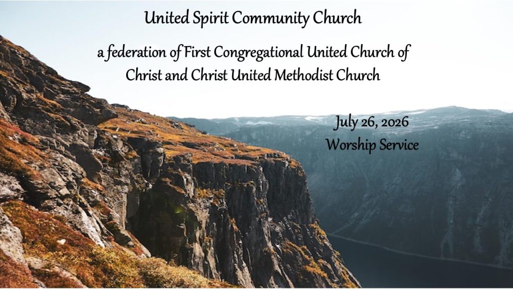 July 26 Worship Bulletin